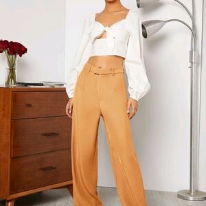 Elegant Tangerine Women's Pants